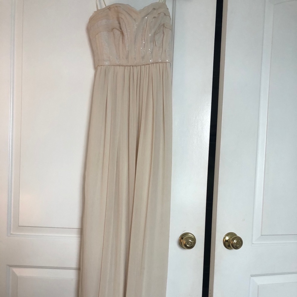 BCBG Paris Cream Long Dress